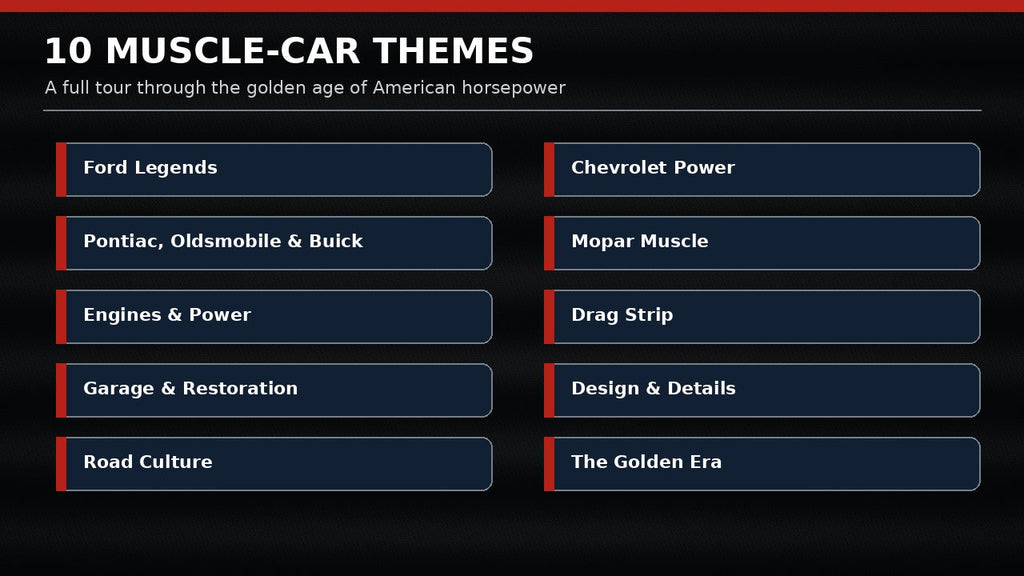 American muscle-car puzzle themes