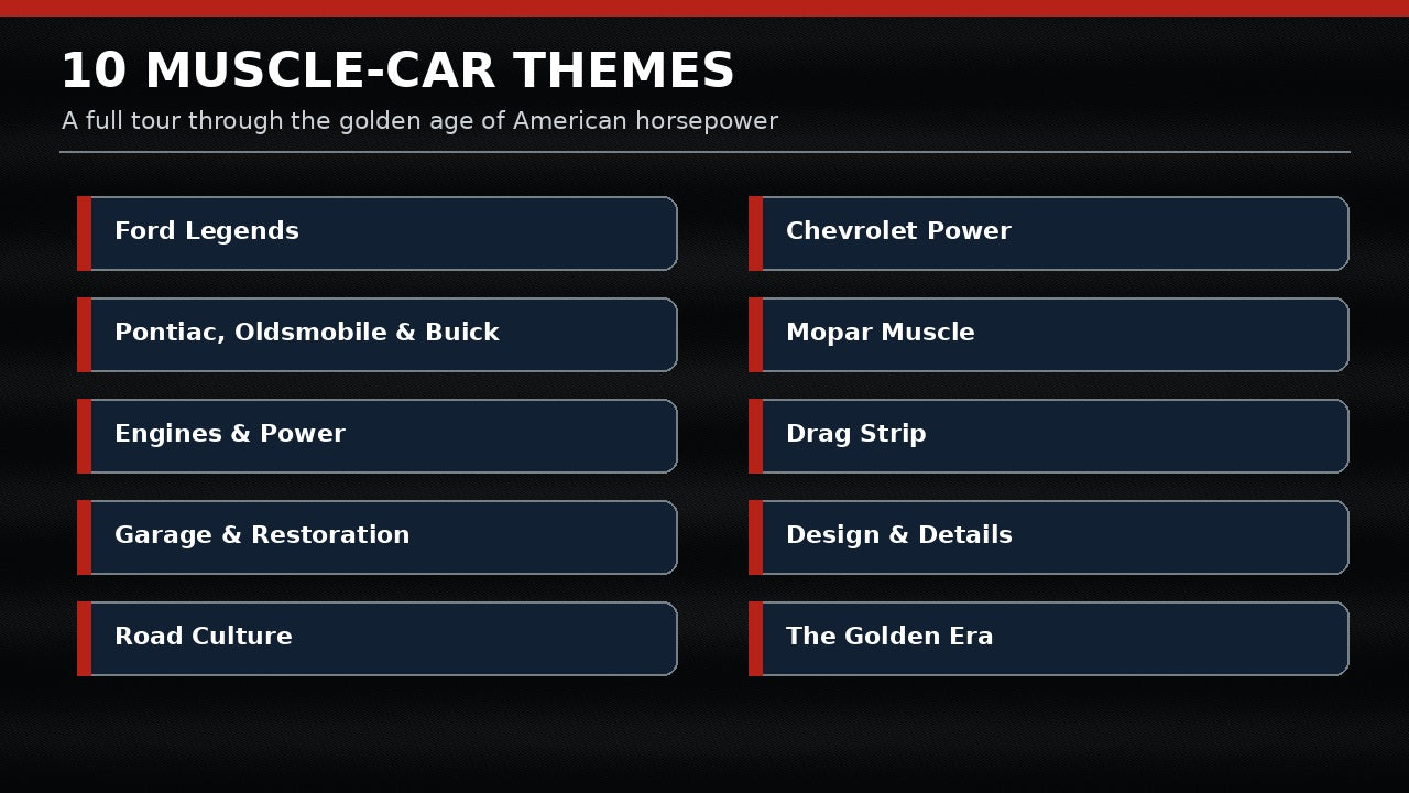 American muscle-car puzzle themes