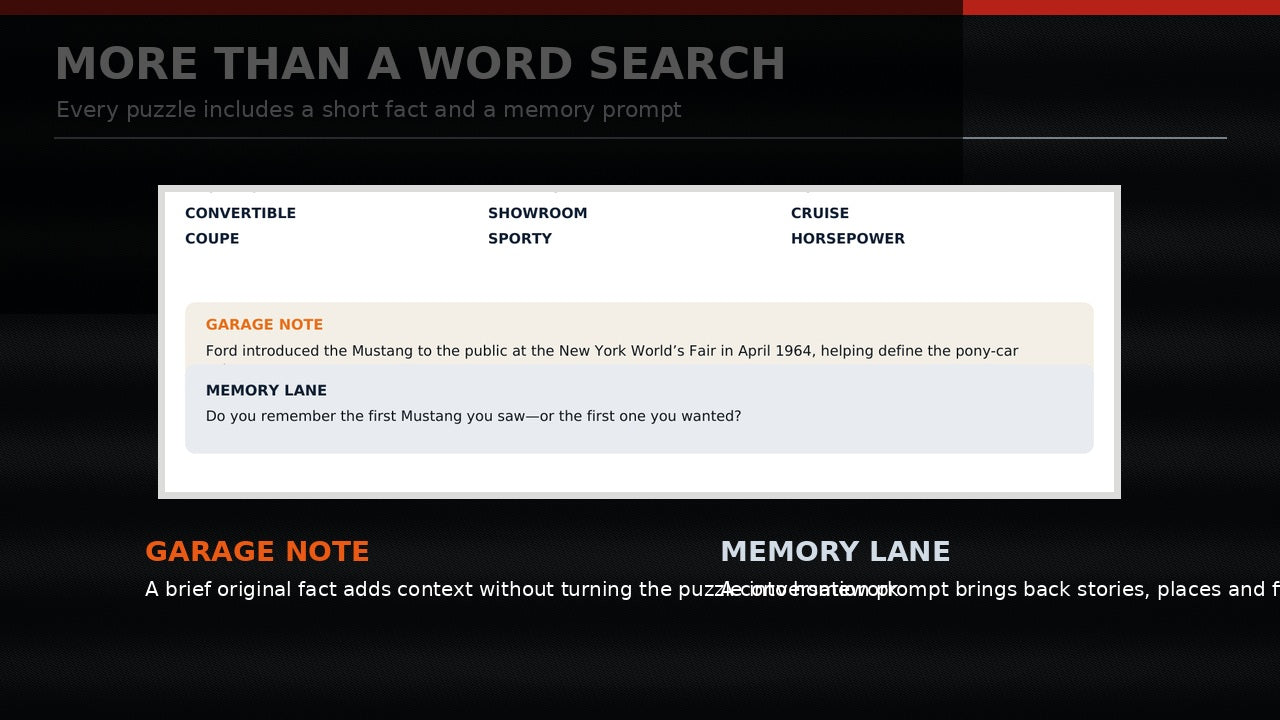 Garage Notes and Memory Lane prompts