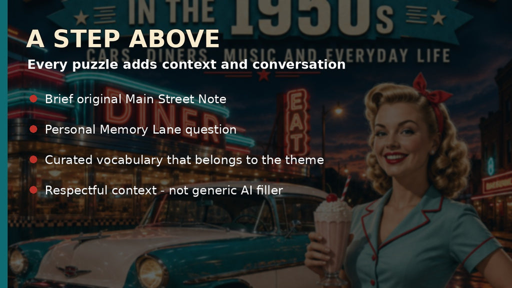 Main Street Notes and optional Memory Lane prompts